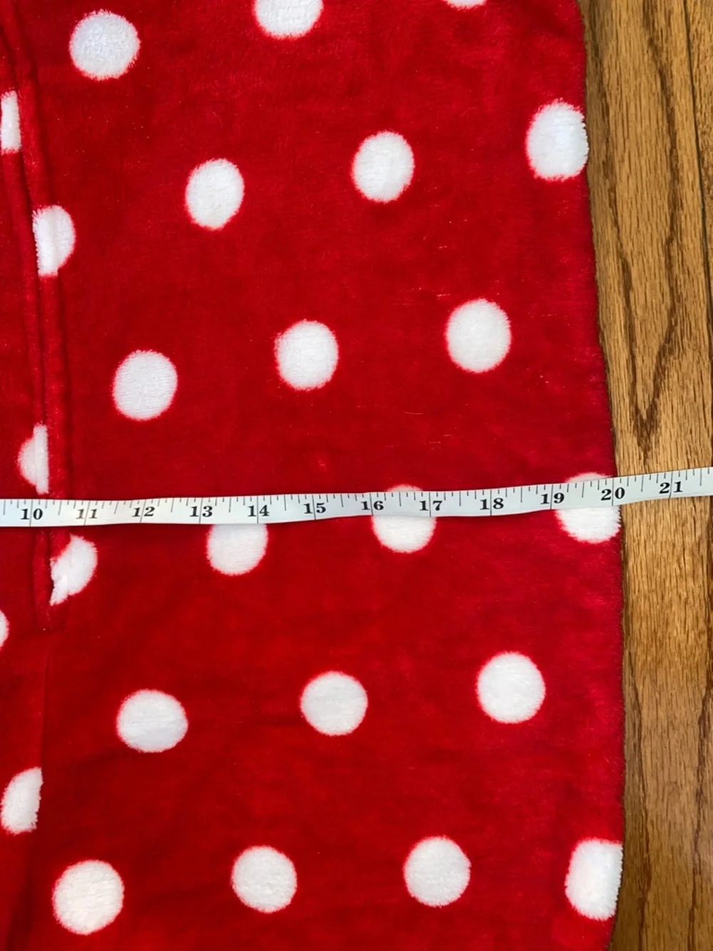 Disney Red & White Polka Dot Minnie Mouse Footed One-Piece - Picture 9 of 9